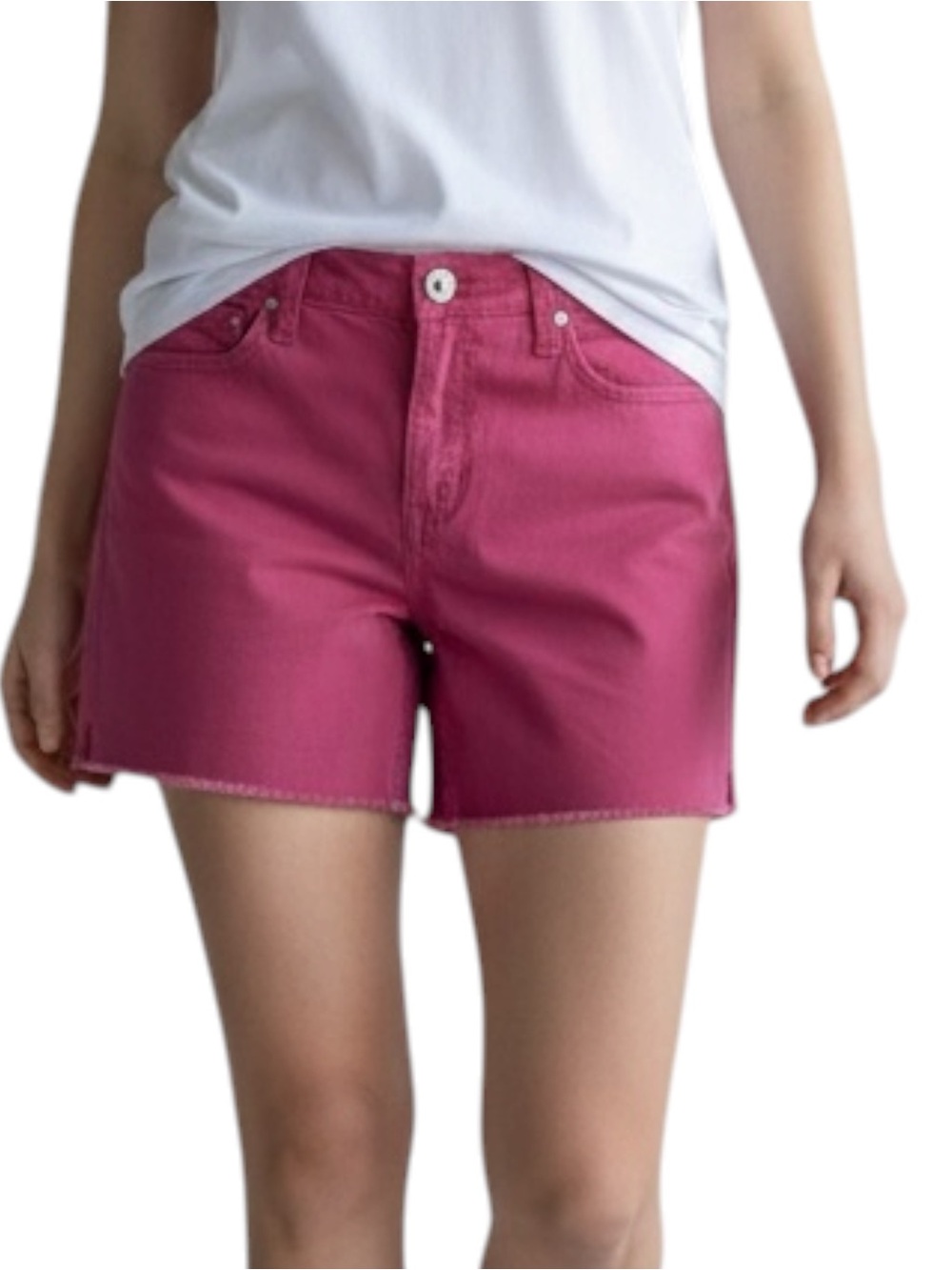 Seven 7 Women's Pink Cotton Denim Weekend Shorts NWOT Size 6 Vacation Outdoor